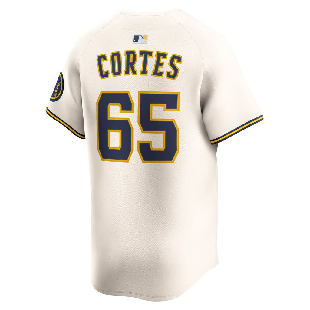 Men's Milwaukee Brewers Nestor Cortes Cream Home Player Jersey