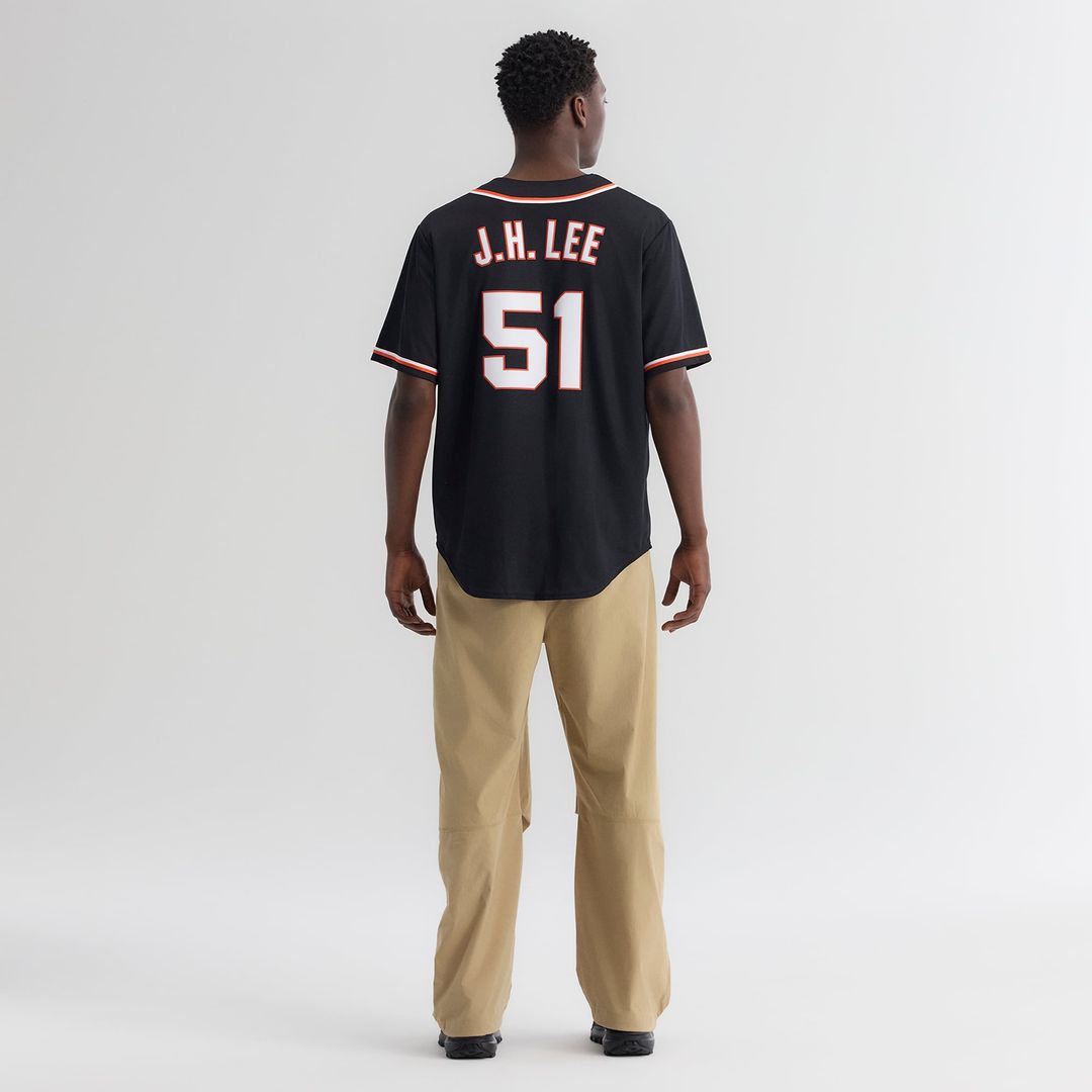 Men's San Francisco Giants Jung Hoo Lee Fashion Replica Black Out Jersey