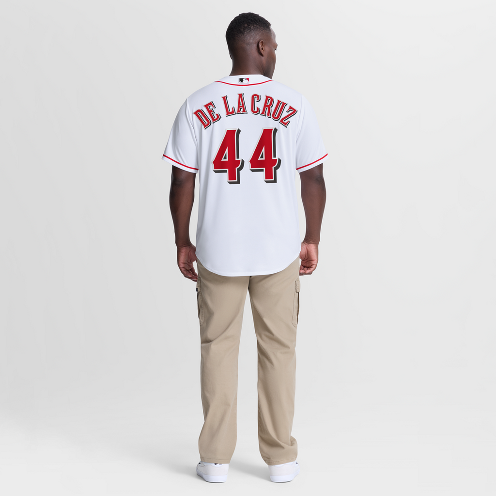 Men's Cincinnati Reds Elly De La Cruz White Home Replica Jersey