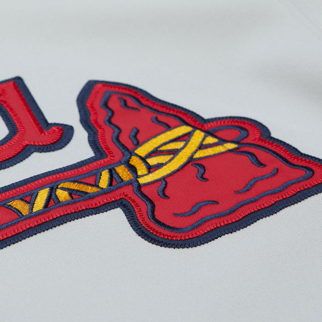 Men's Atlanta Braves Chipper Jones Gray 1995 Throwback Jersey