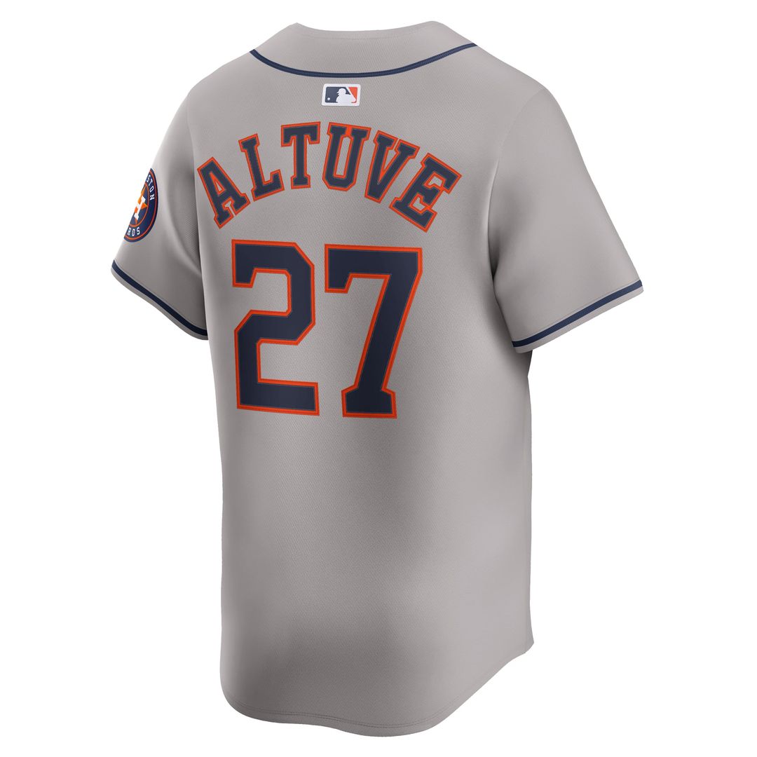 Men's Houston Astros Jose Altuve Gray Road Player Jersey