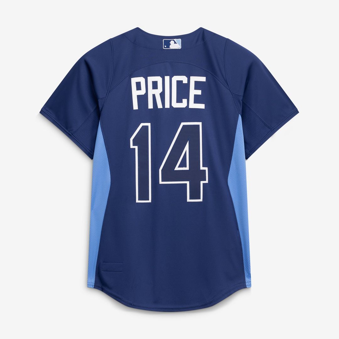 Men's Tampa Bay Rays David Price Blue Batting Practice Jersey