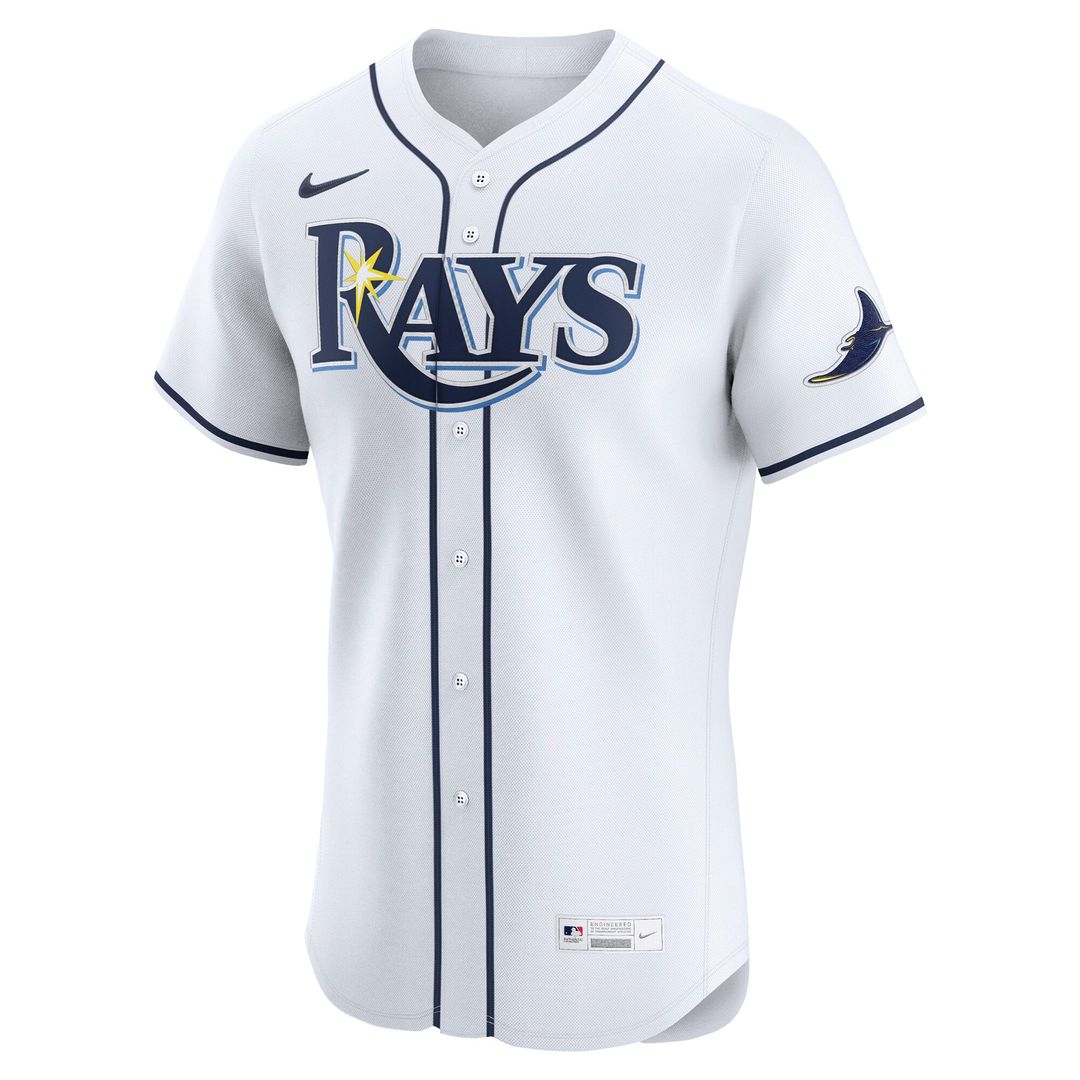 Men's Tampa Bay Rays White Home Elite Jersey