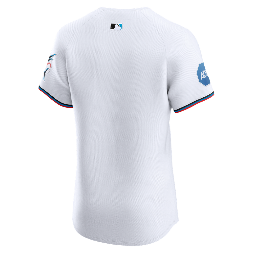 Men's Miami Marlins White Home Elite Jersey