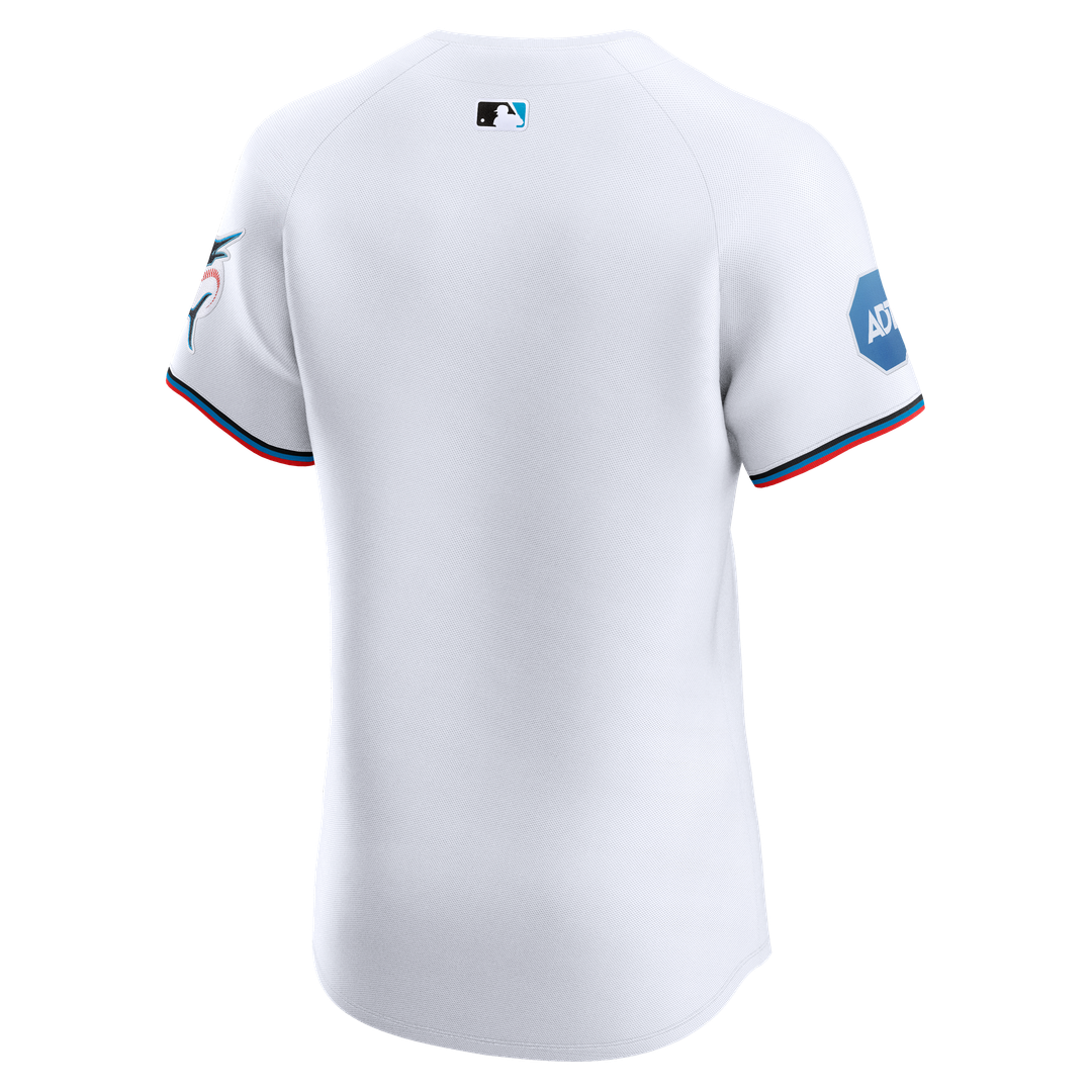 Men's Miami Marlins White Home Elite Jersey
