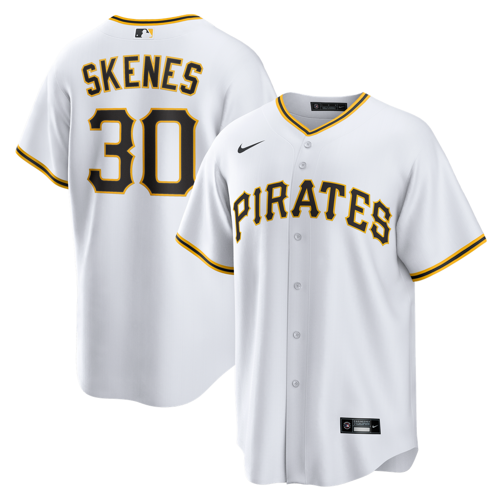 Men's Pittsburgh Pirates Paul Skenes White Home Replica Player Jersey