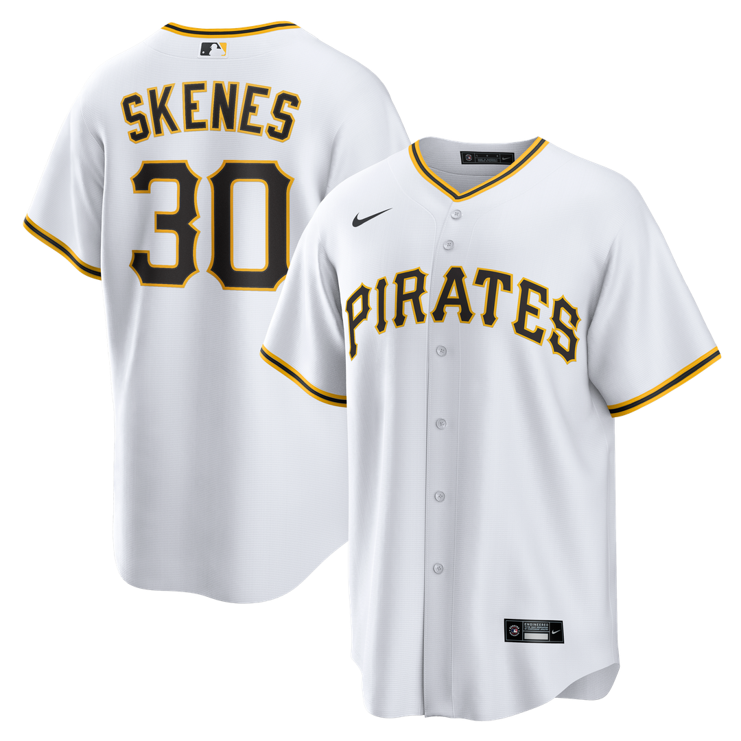 Men's Pittsburgh Pirates Paul Skenes White Home Replica Player Jersey