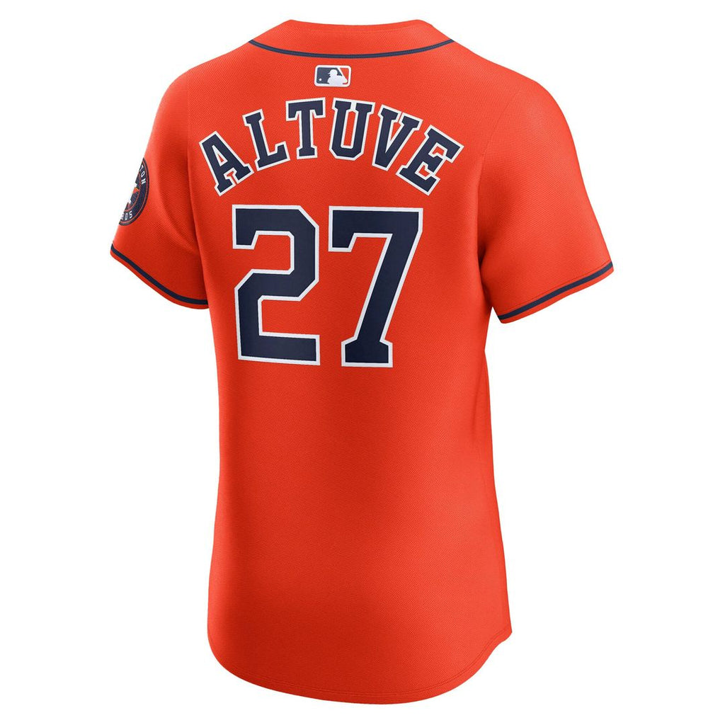 Men's Houston Astros Jose Altuve Orange Alternate Elite Player Jersey