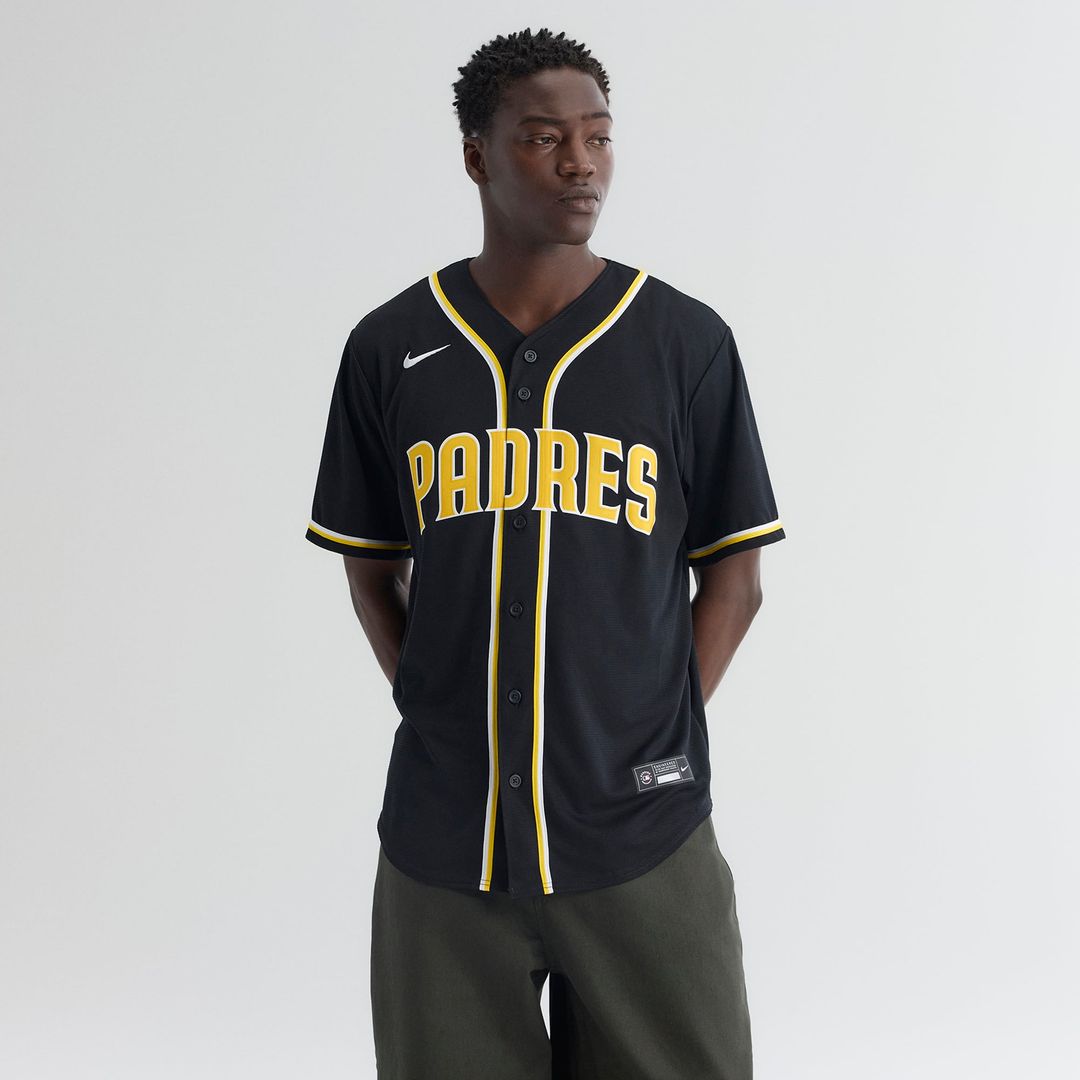Men's San Diego Padres Fernando Tatis Jr. Fashion Replica Black Out Jersey