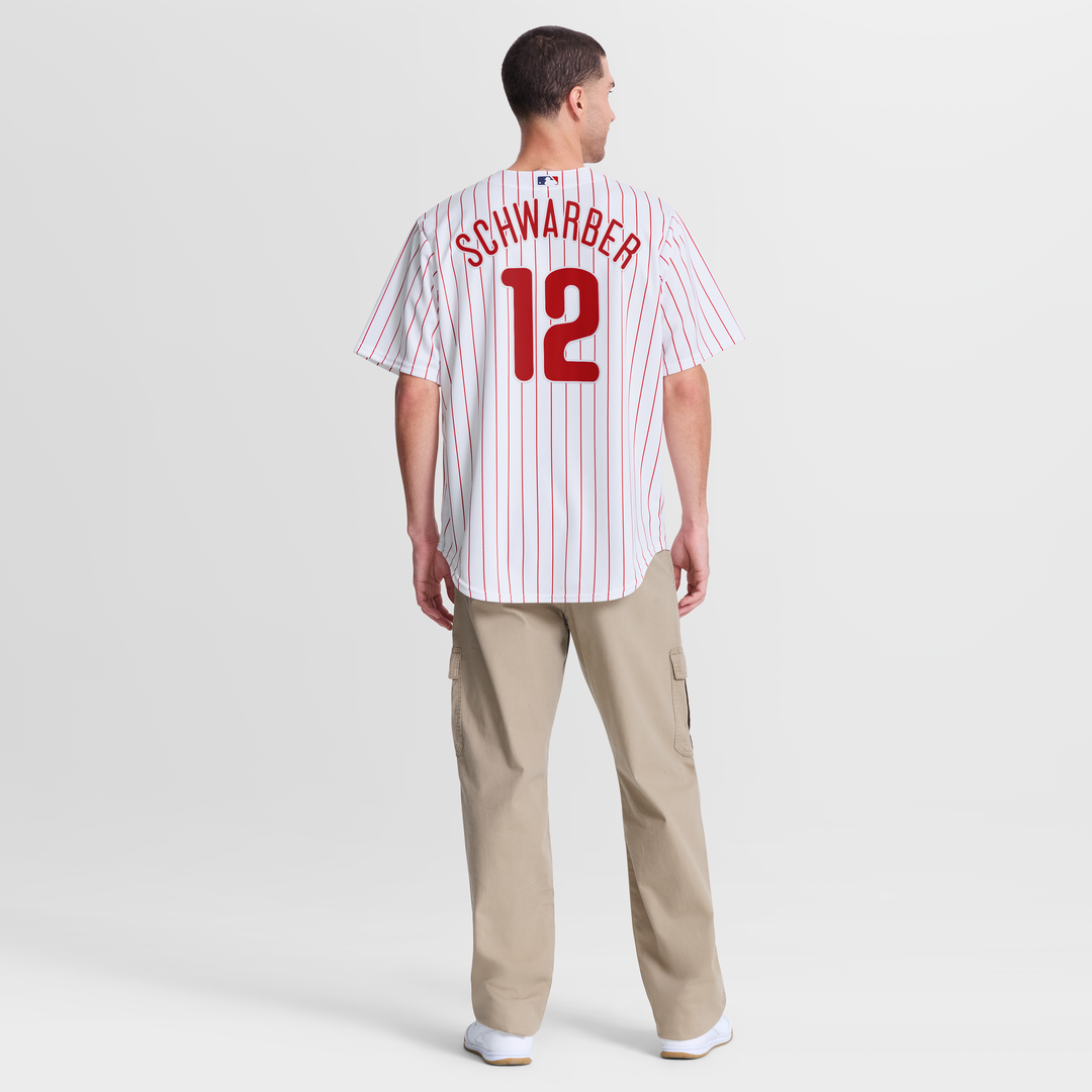 Men's Philadelphia Phillies Kyle Schwarber White Home Replica Jersey