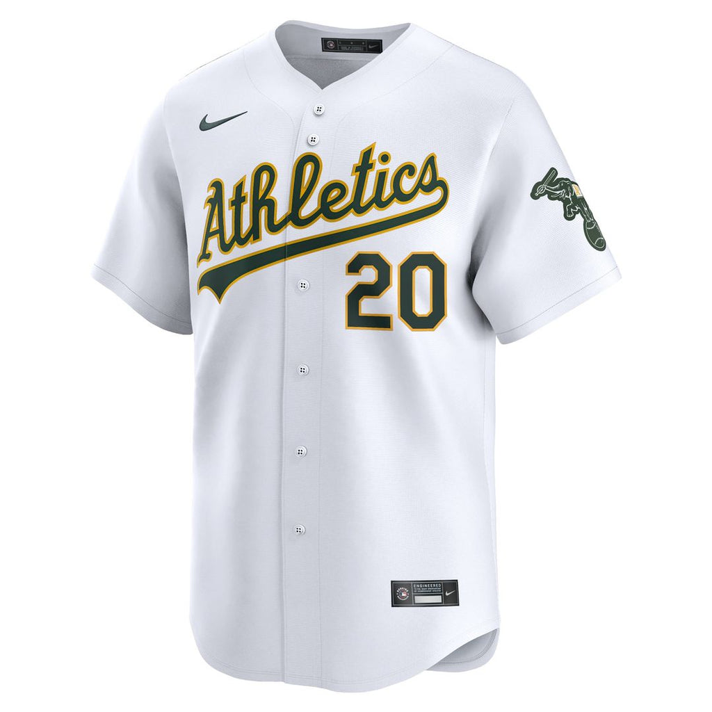 Men's Athletics Zack Gelof White Home Player Jersey
