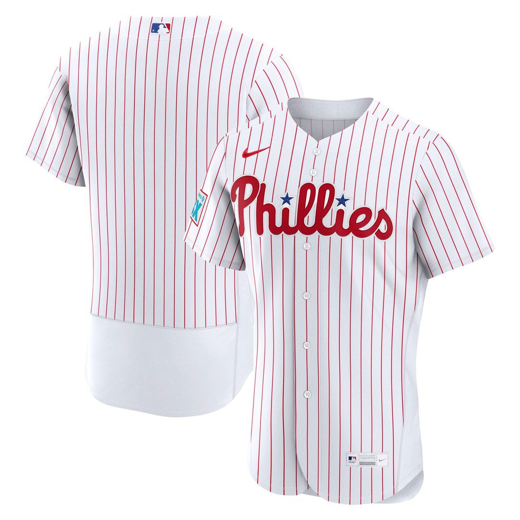 Men's Philadelphia Phillies Light Blue Alternate Sponsor Patch Jersey