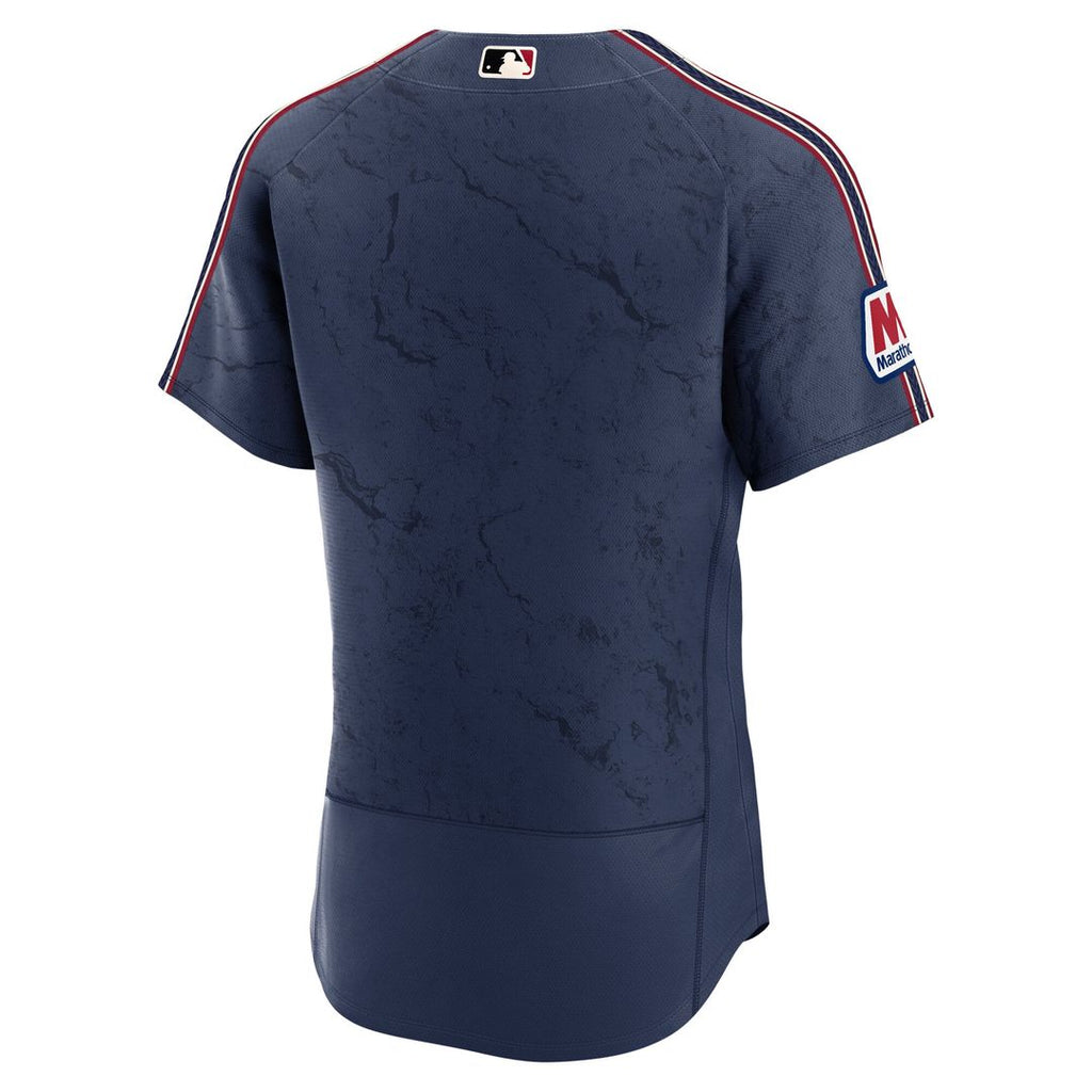 Men's Cleveland Guardians Navy City Connect Sponsor Patch Jersey