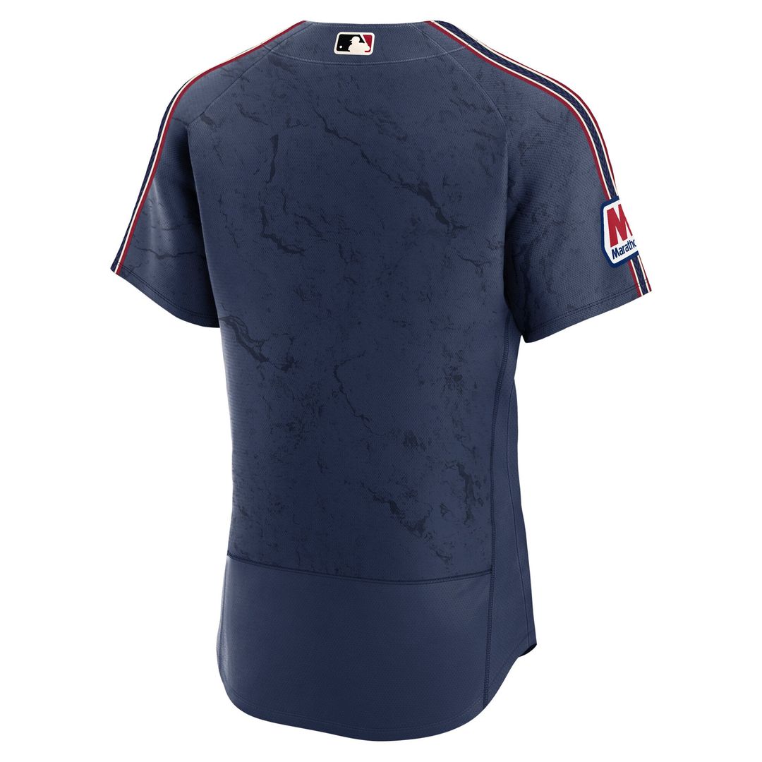Men's Cleveland Guardians Navy City Connect Sponsor Patch Jersey