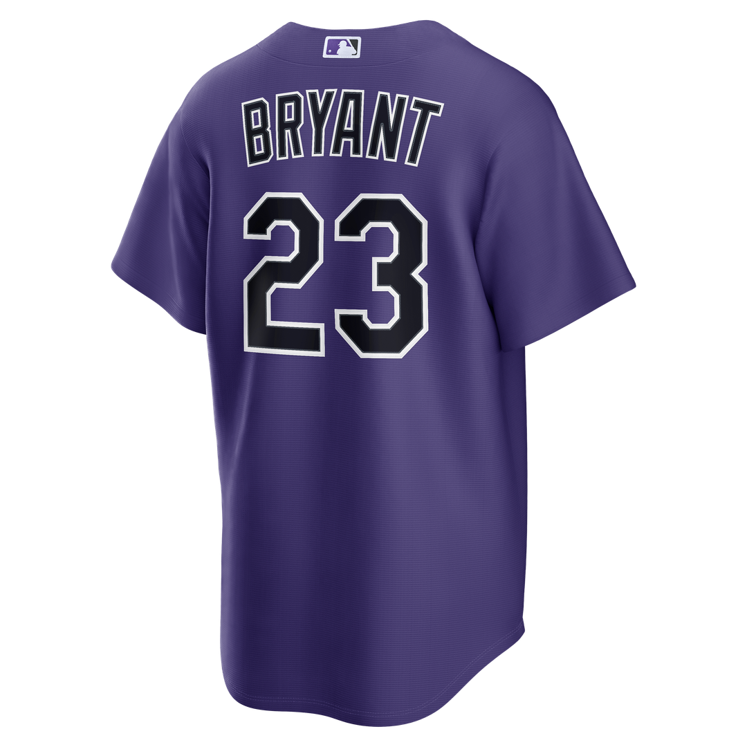 Men's Colorado Rockies Kris Bryant Purple Alternate Replica Jersey