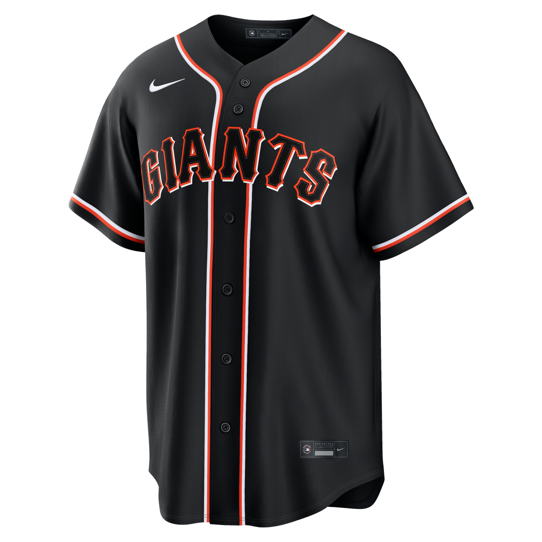 Men's San Francisco Giants Jung Hoo Lee Fashion Replica Black Out Jersey