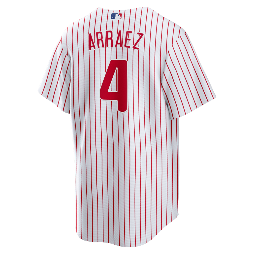 Men's Philadelphia Phillies Luis Arraez White Home Replica Jersey