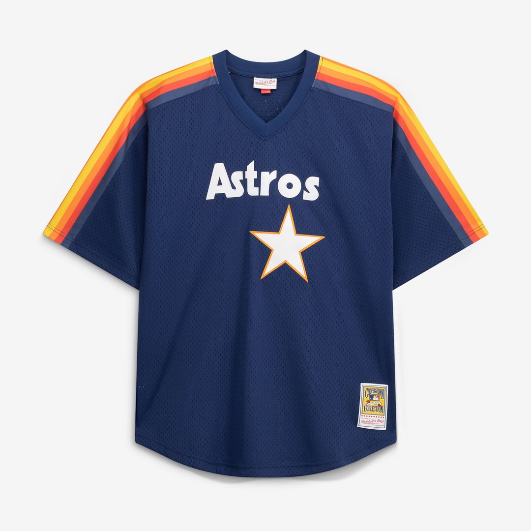 Men's Houston Astros Nolan Ryan Navy Big & Tall Mesh Batting Practice Jersey