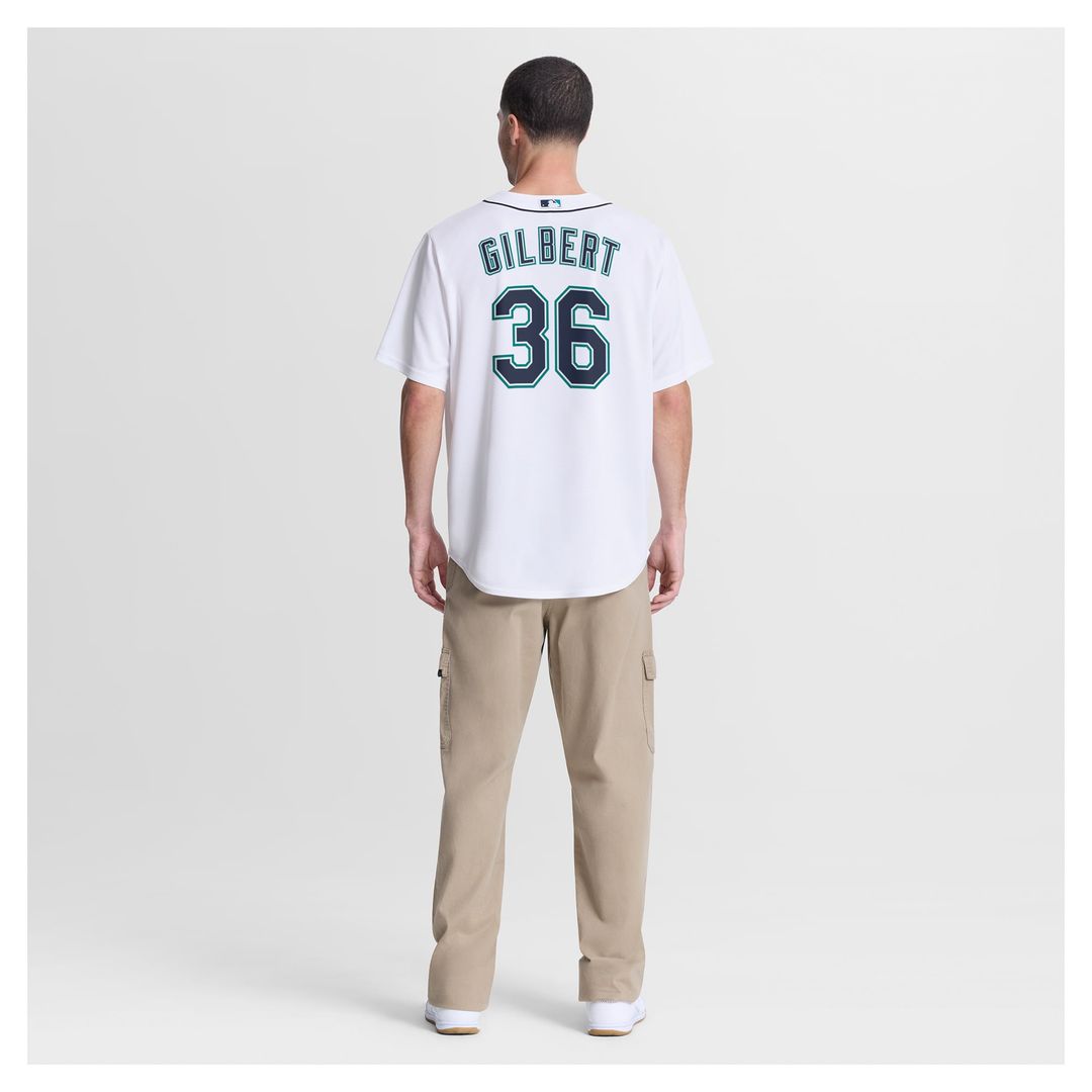 Men's Seattle Mariners Logan Gilbert White Home Replica Jersey