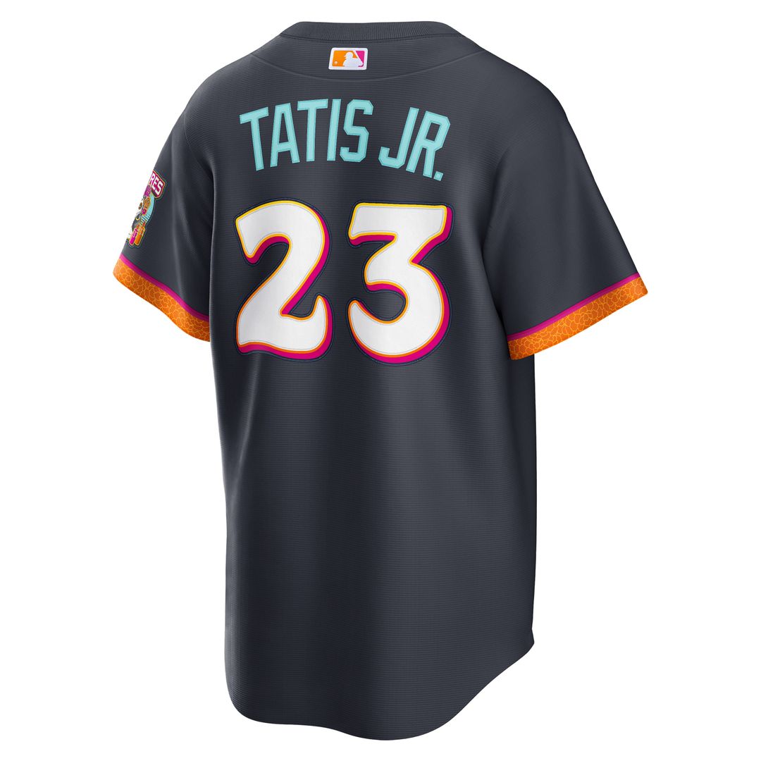Men's San Diego Padres Fernando Tatis Jr. Obsidian 2026 City Connect Stadium Jersey