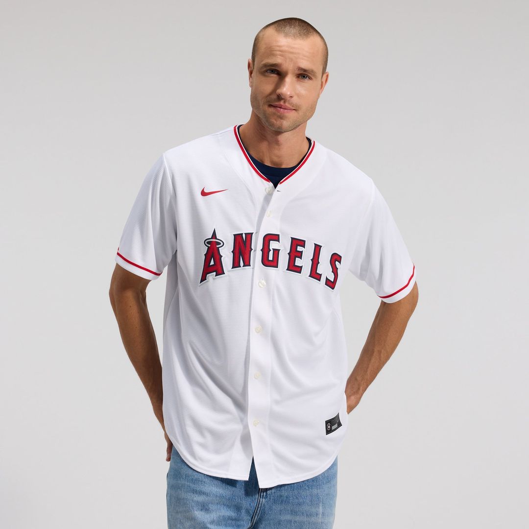 Men's Los Angeles Angels White Home Replica Team Jersey