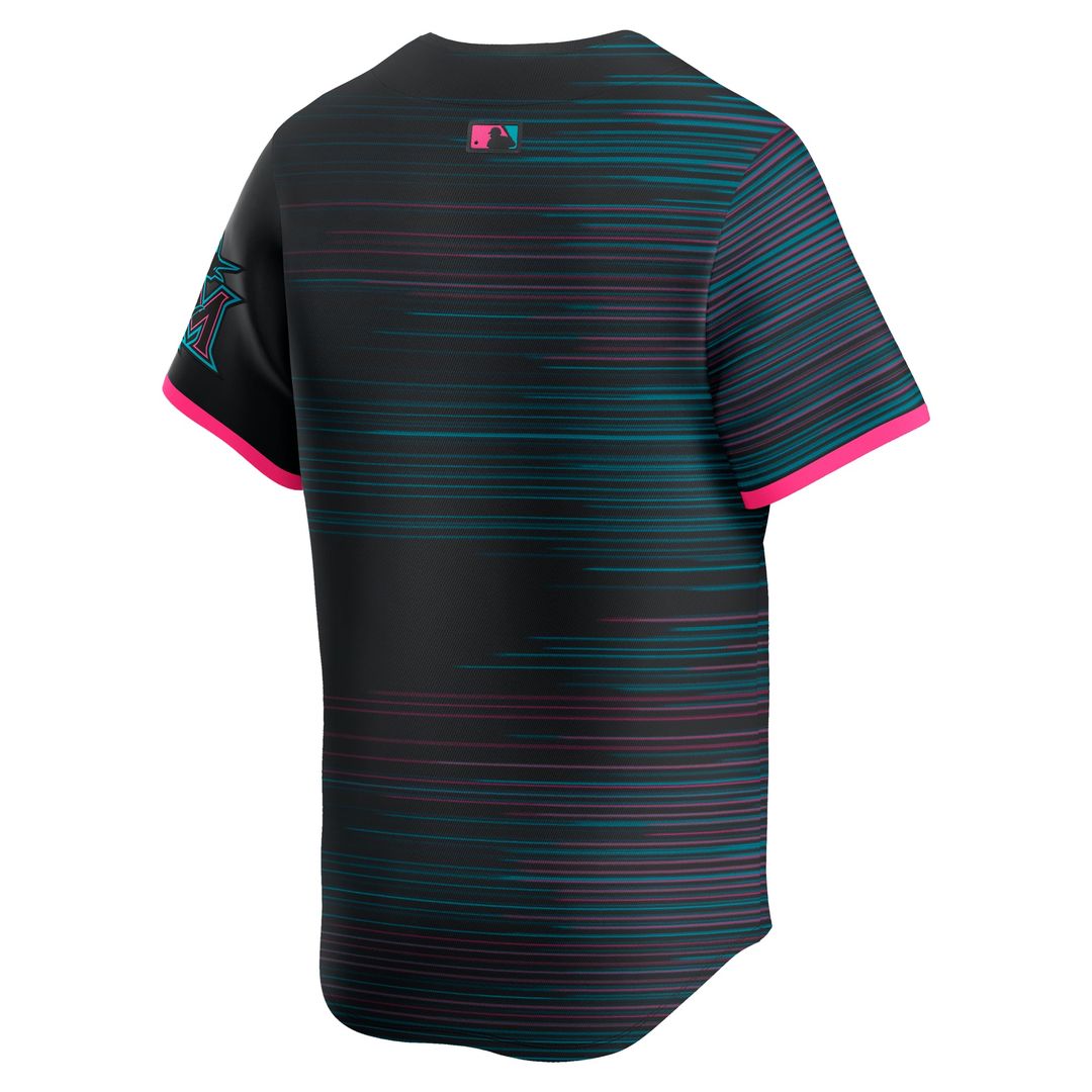 Men's Miami Marlins Black 2025 City Connect Jersey