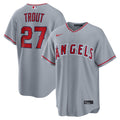 Men's Los Angeles Angels Mike Trout Gray Road Replica Jersey