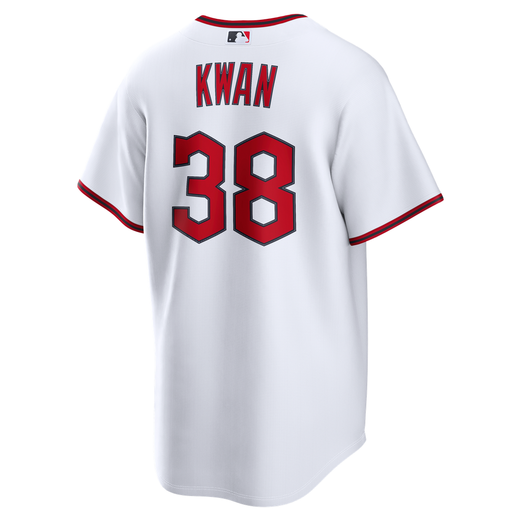 Men's Cleveland Guardians Steven Kwan White Home Replica Jersey