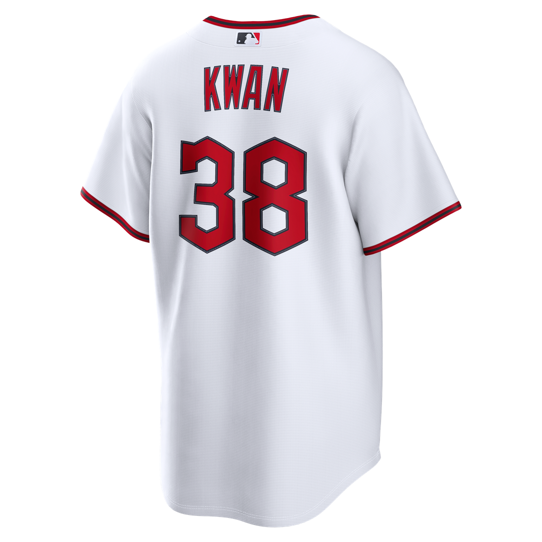 Men's Cleveland Guardians Steven Kwan White Home Replica Jersey