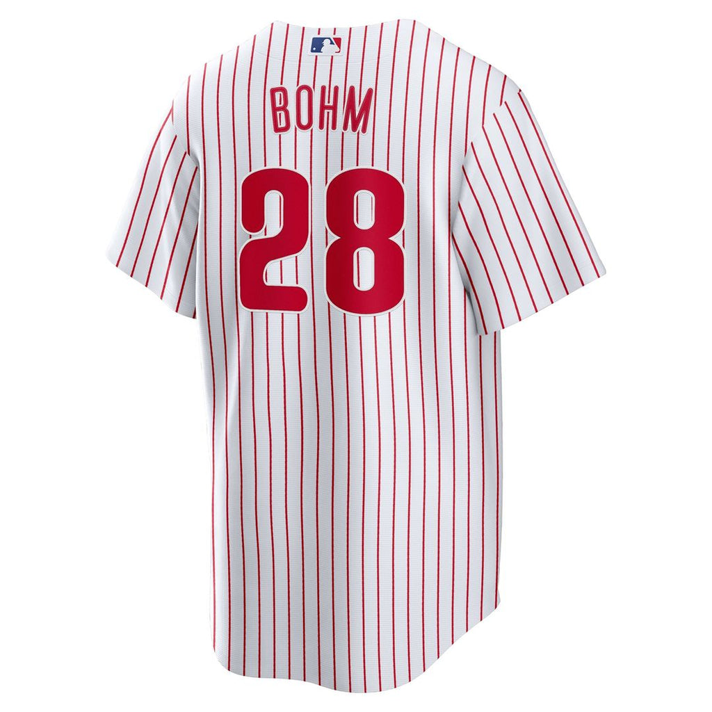 Men's Philadelphia Phillies Alec Bohm White Home Replica Jersey