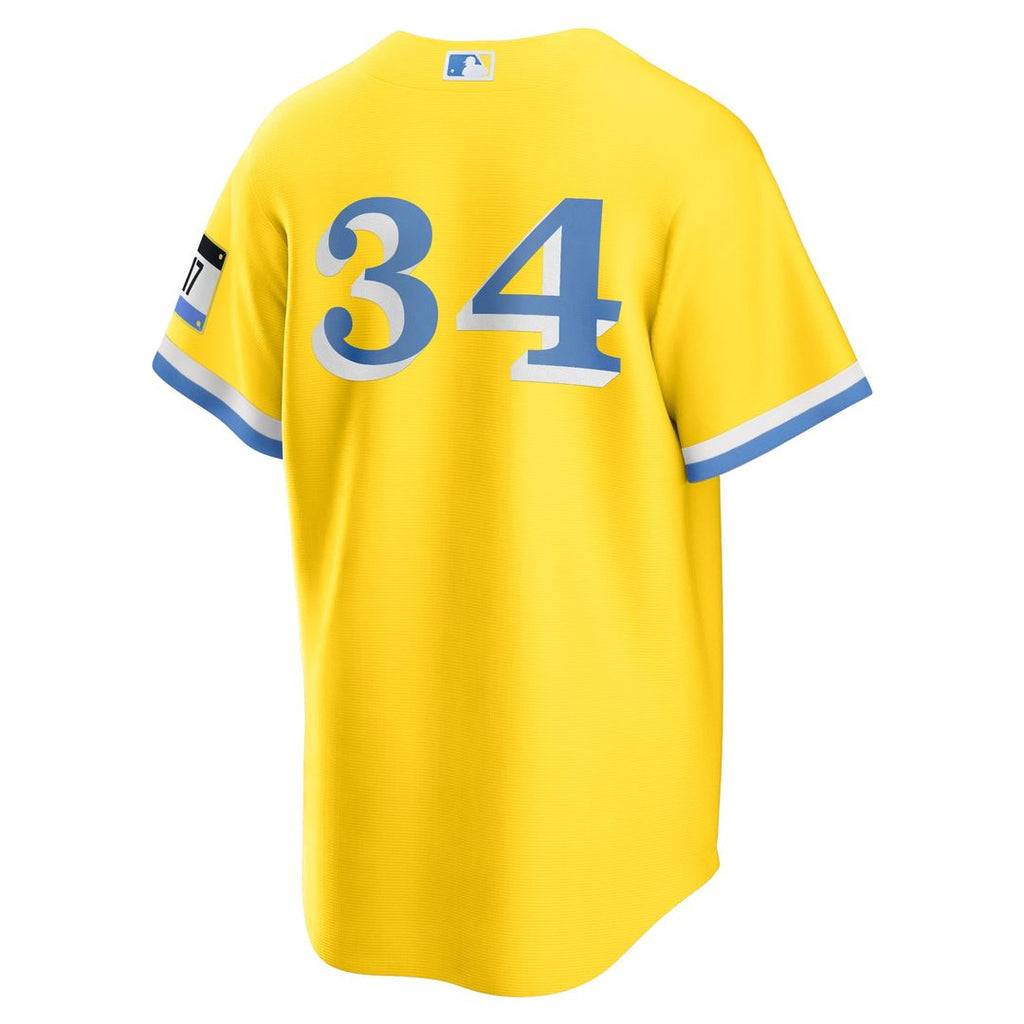 Men's Boston Red Sox David Ortiz Gold Retired Player City Connect Replica Jersey