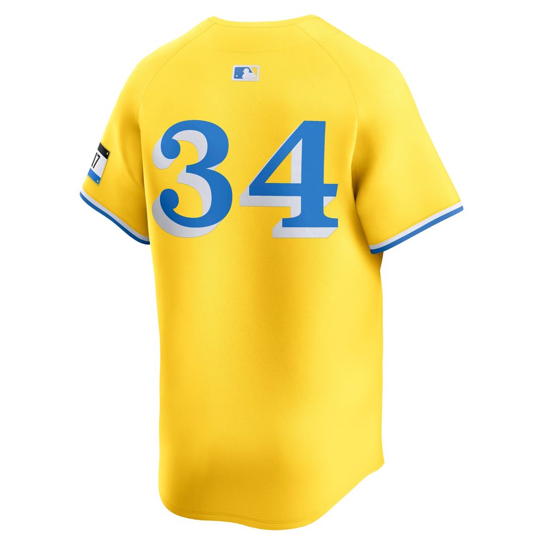 Men's Boston Red Sox David Ortiz Gold City Connect Retired Player Jersey