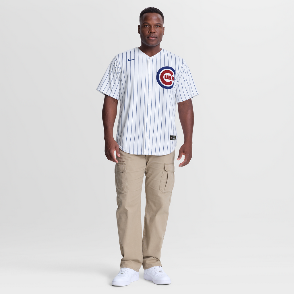 Men's Chicago Cubs Michael Busch White Home Replica Jersey