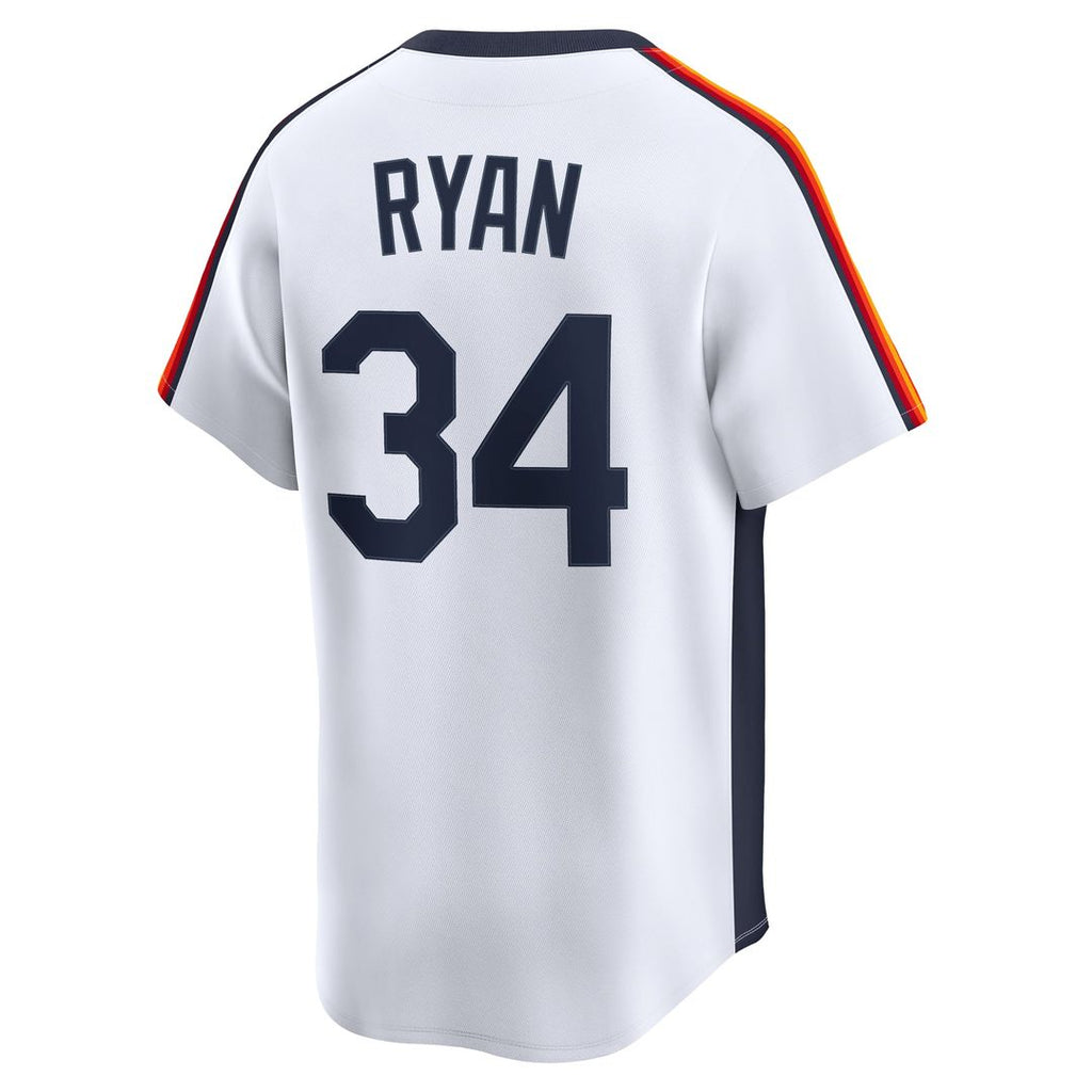 Men's Houston Astros Nolan Ryan White Throwback Jersey