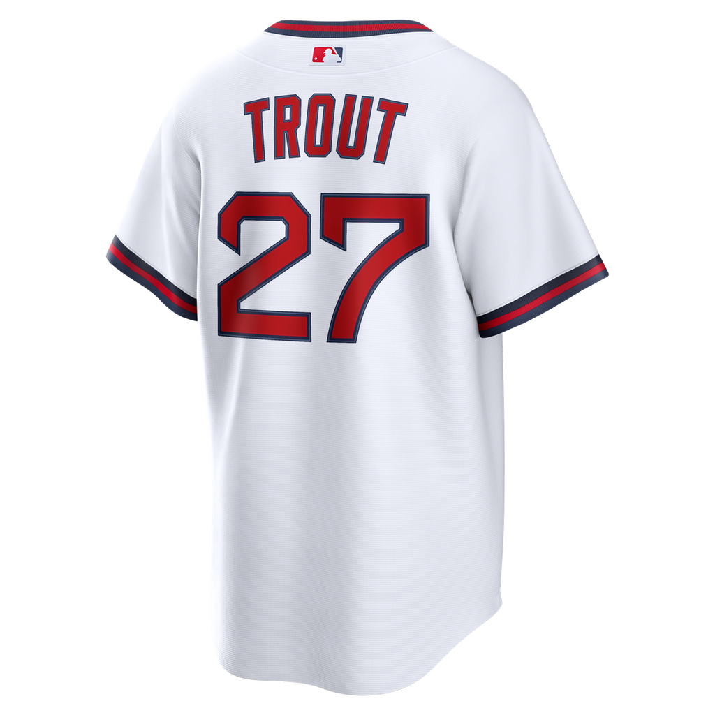 Men's Los Angeles Angels Mike Trout White Alternate Replica Jersey