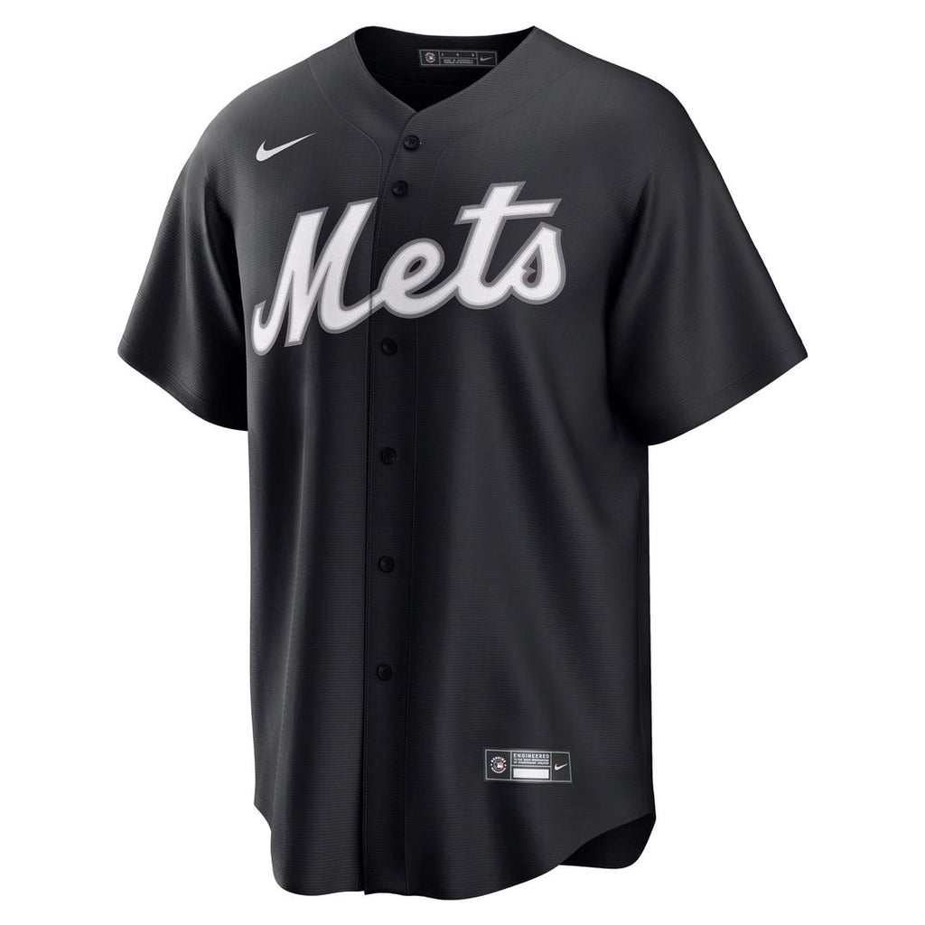 Men's New York Mets Francisco Lindor Black Replica Player Jersey