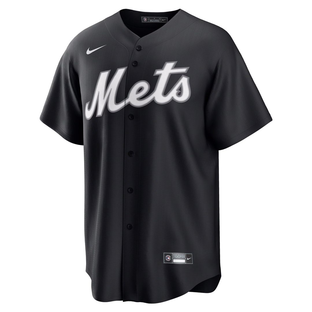 Men's New York Mets Francisco Lindor Black Replica Player Jersey