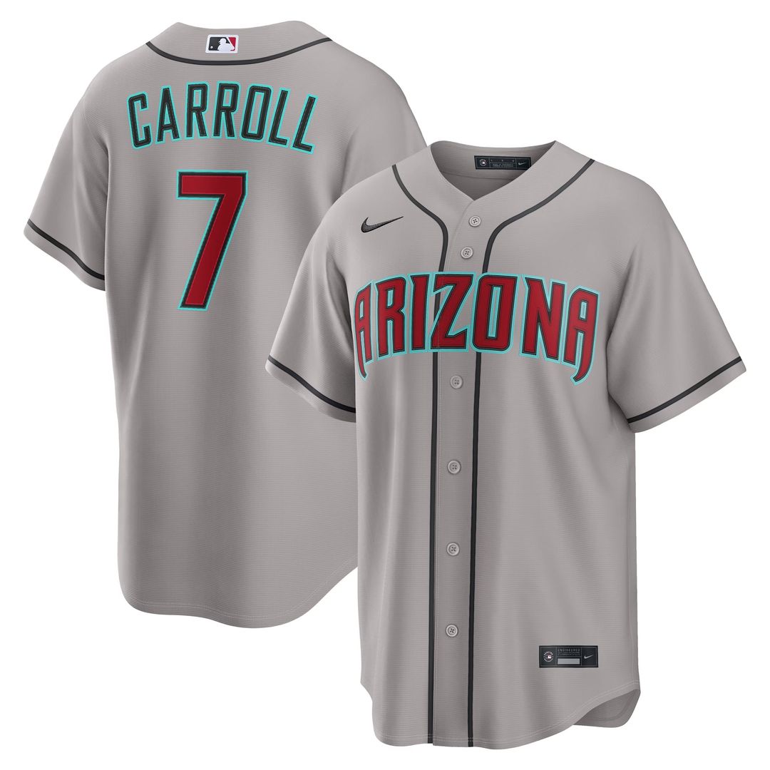 Men's Arizona Diamondbacks Corbin Carroll Black Alternate Replica Jersey