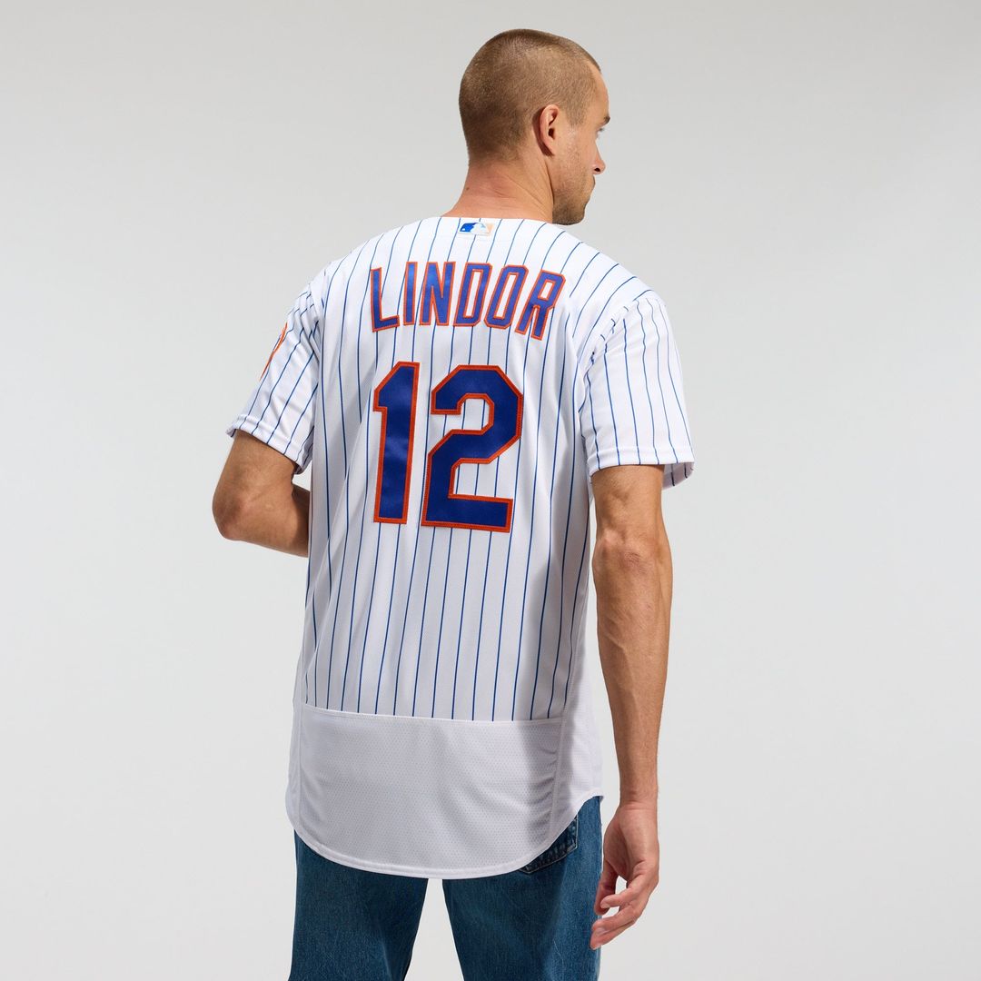 Men's New York Mets Francisco Lindor White Home Player Jersey