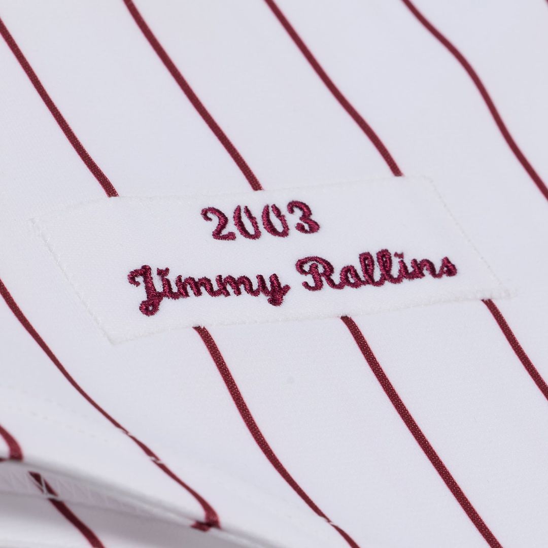 Men's Philadelphia Phillies Jimmy Rollins White 2003 Jersey