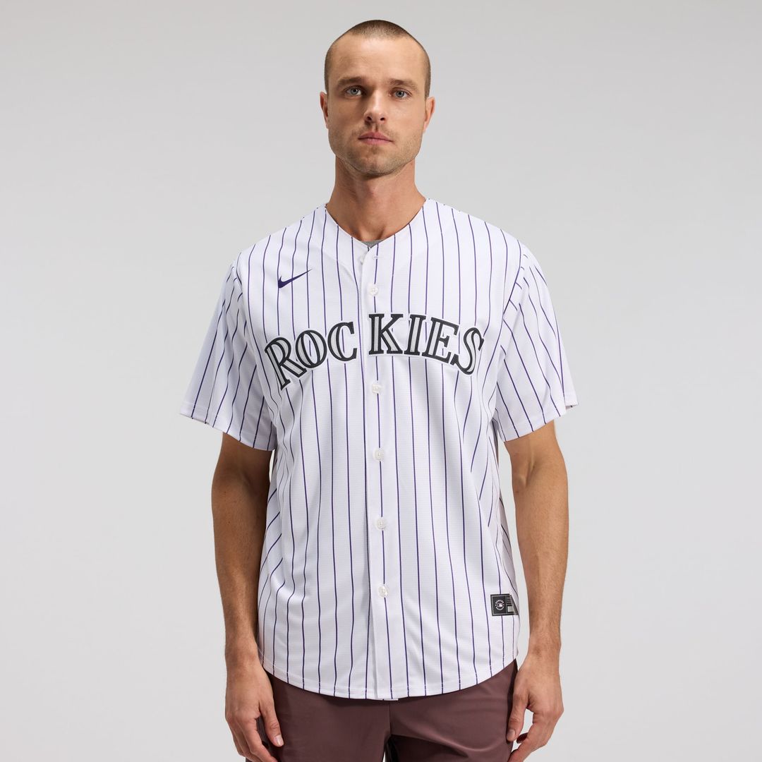 Men's Colorado Rockies White Home Replica Team Jersey