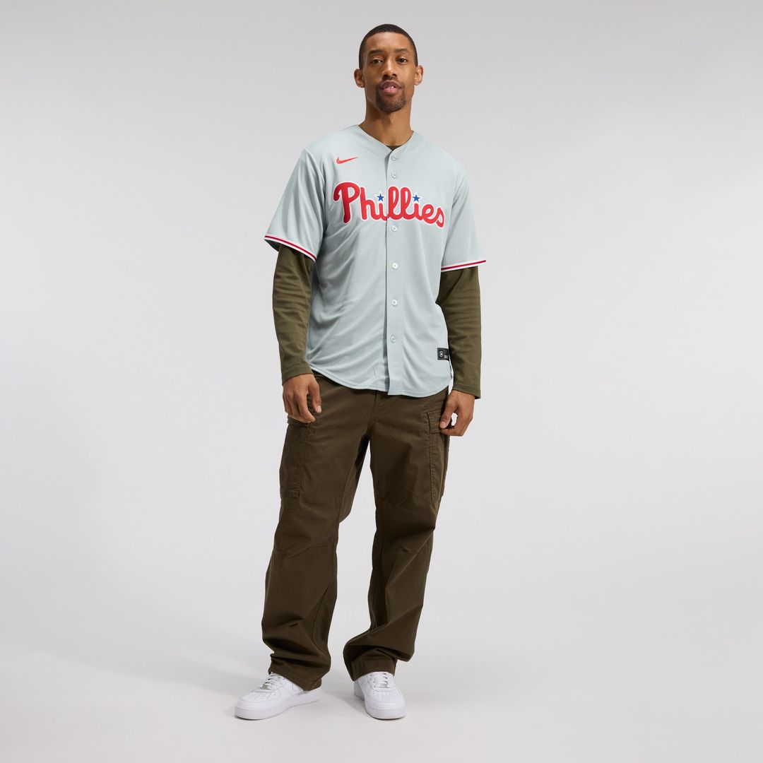 Men's Philadelphia Phillies Bryce Harper Gray Road Replica Jersey