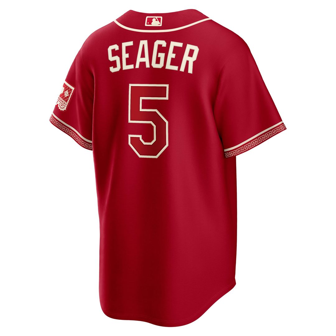 Men's Texas Rangers Corey Seager Red 2026 City Connect Stadium Jersey
