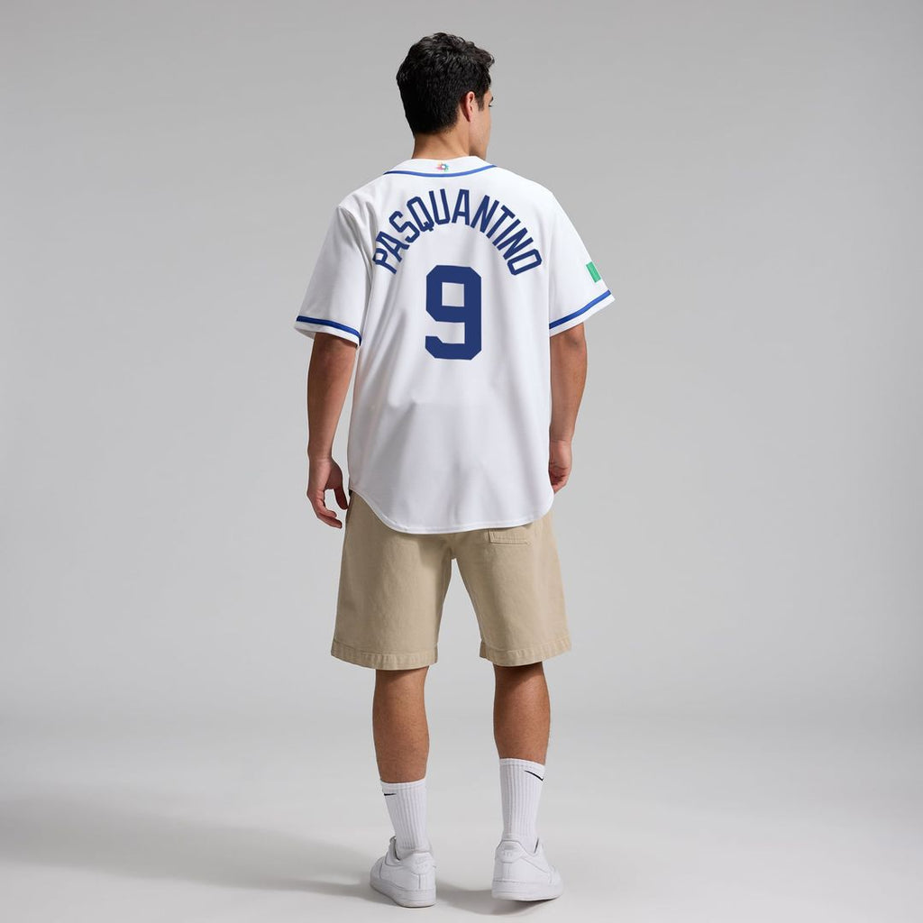 Men's Italy Baseball Vinnie Pasquantino White 2026 World Baseball Classic Home Stadium Jersey