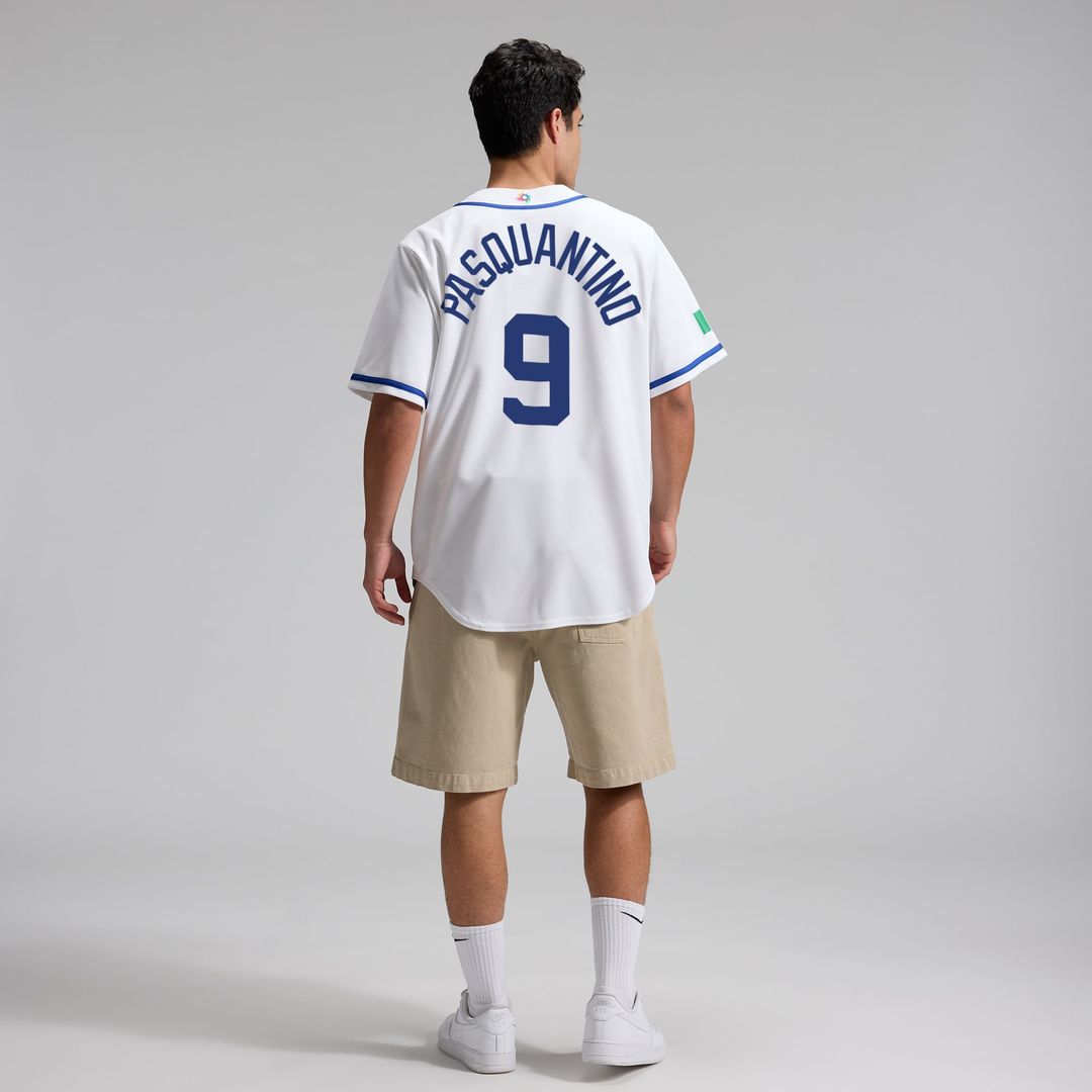 Men's Italy Baseball Vinnie Pasquantino White 2026 World Baseball Classic Home Stadium Jersey