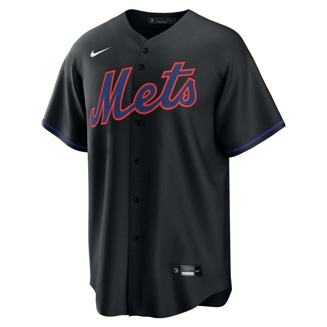 Men's New York Mets Francisco Lindor Black Alternate Replica Jersey