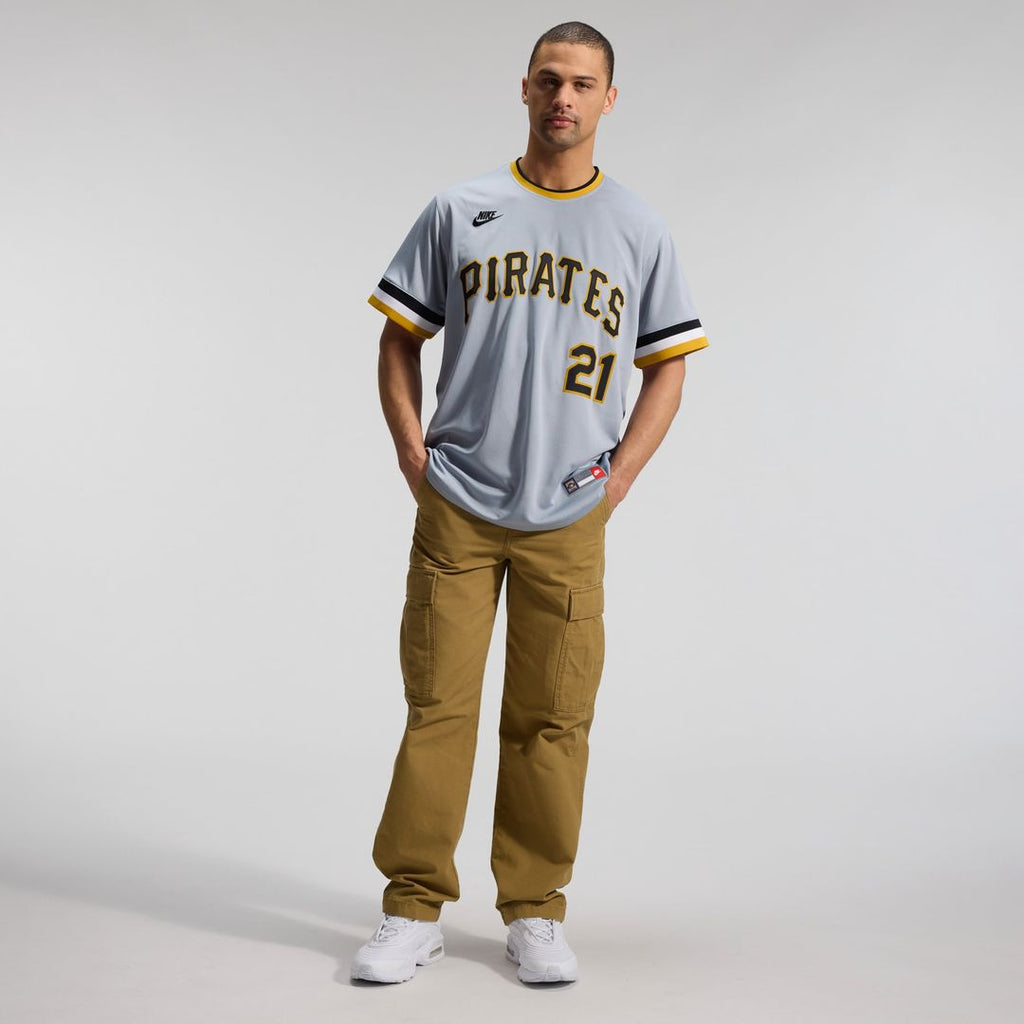 Men's Pittsburgh Pirates Roberto Clemente Gray Throwback Jersey