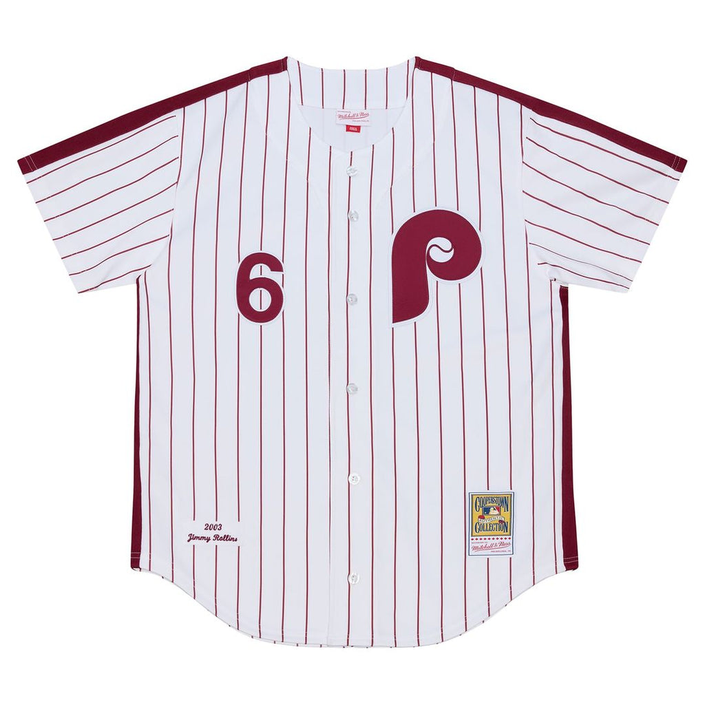 Men's Philadelphia Phillies Jimmy Rollins White 2003 Jersey