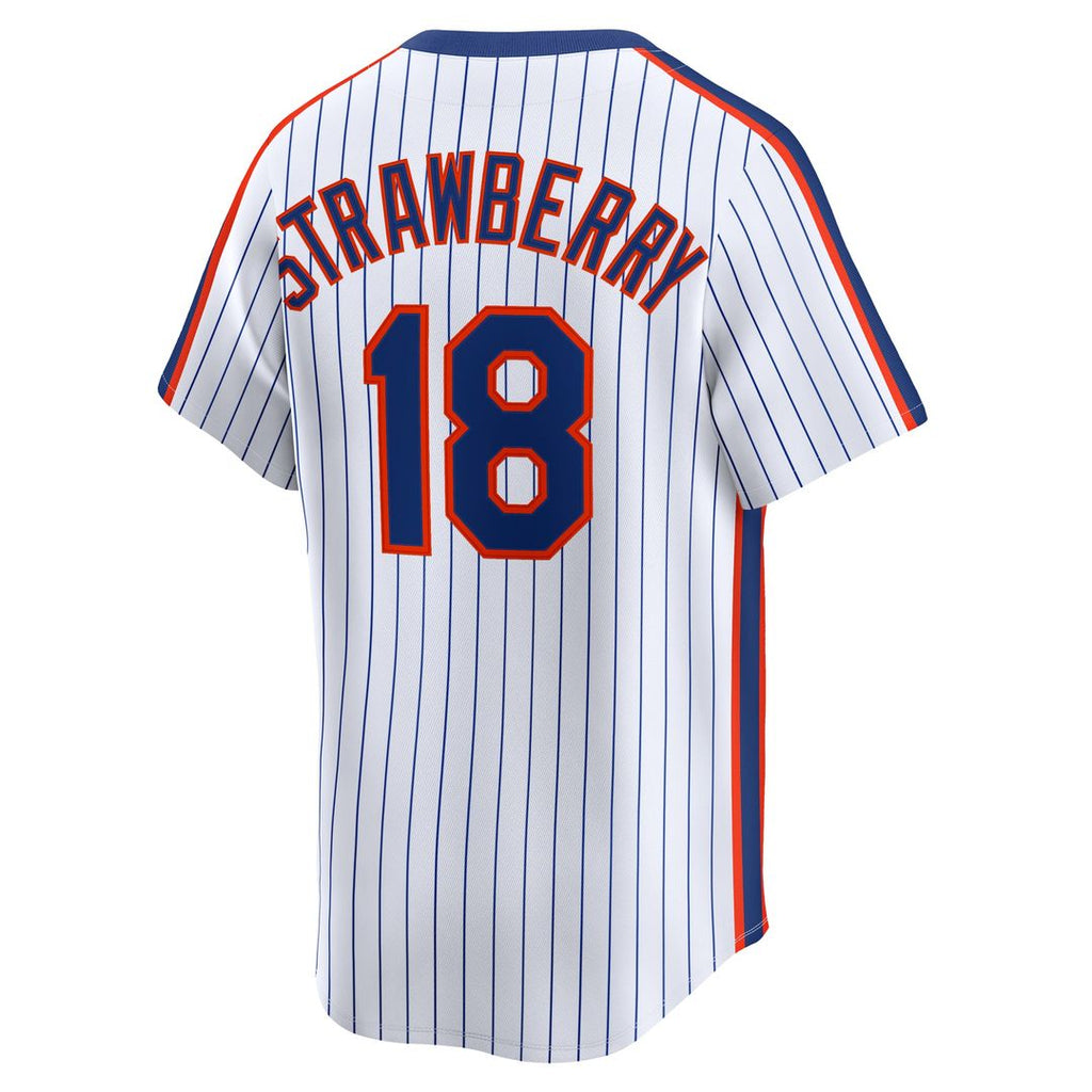 Men's New York Mets Darryl Strawberry White Throwback Jersey