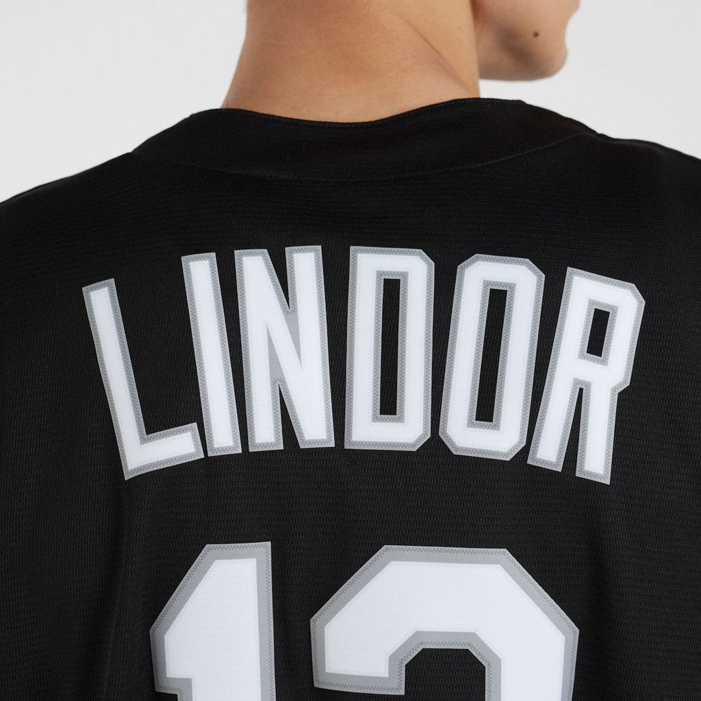 Men's New York Mets Francisco Lindor Black Replica Player Jersey